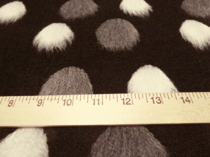 Black Felted Wool-Like with Poms of Gray and White - So Perfect For A Fun Coat! - Image 3