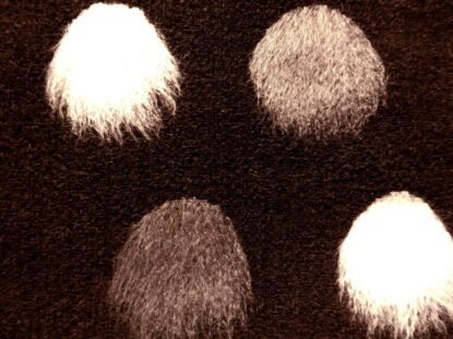 Black Felted Wool-Like with Poms of Gray and White - So Perfect For A Fun Coat! - Image 5