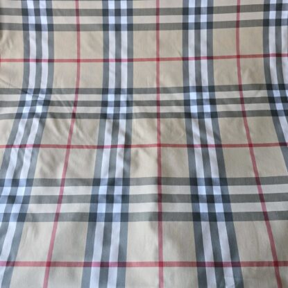 Burberry-Like Tan Plaid in Cotton-Blend Poplin Great for Shirting, Dresses, etc