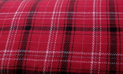 Red Woolen Plaid w/ Black, White, Pale Blue -So Soft & Cozy!! Designer Overstock - Image 3