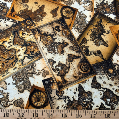 Steampunk Menagerie Maps & Gears Print by Jason Yenter - In The Beginning