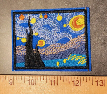 Van Gogh's Starry Night Embroidered Iron-On/Sew-On Patches