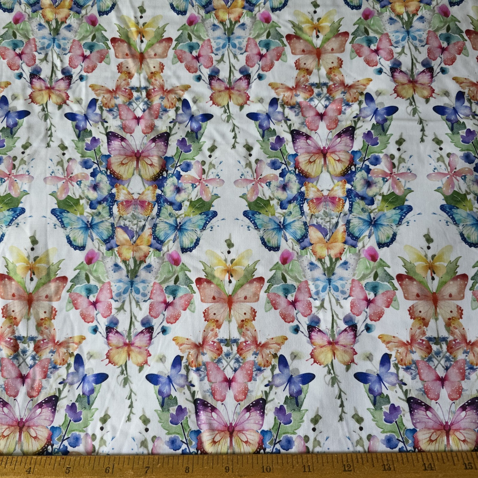 Butterfly Fantasy Bouquets Print Cotton Shirting/Quilting by Jason Yenter - Image 3