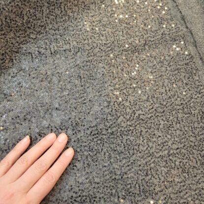 Heather Gray Wool-Blend with Gunmetal Gray Sequins - Soft, Light, Fabulous!! - Image 4