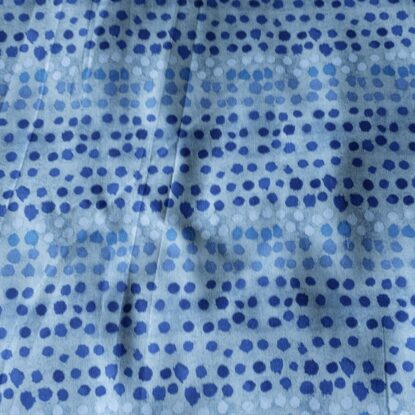 Marcia Derse "Paint Pots" Polka Dotted Blues Cotton Shirting/Quilting