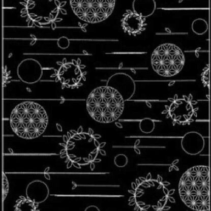 Sashiko Panel - Circles & Wreaths -  Great for Hanging, Quilts, Garments