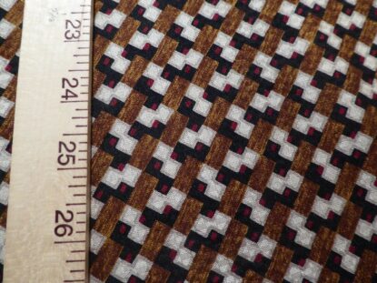 Wonderful Tie Silk! Geometric Gold, White, Red, Navy/Black! - Image 4