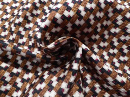 Wonderful Tie Silk! Geometric Gold, White, Red, Navy/Black!