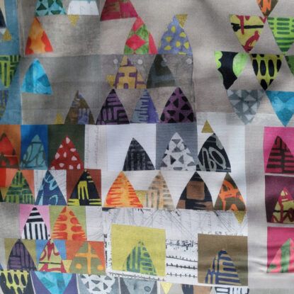 Collaged Triangles Cotton - Open Space - Stenographer's Notebook - Marcia Derse