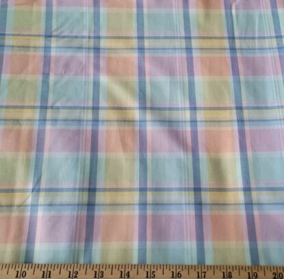 DESIGNER Soft Pastel Plaid Italian Cotton Shirting - Gorgeous, Light, Fresh! - Image 3