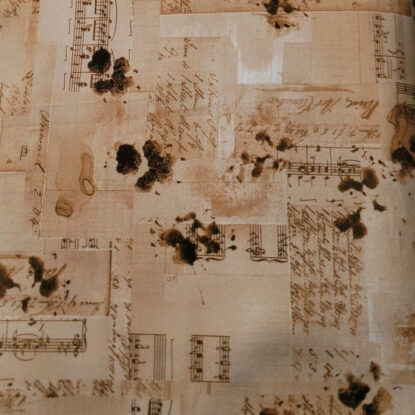 Dark Sienna, Tan, Caramel Paw Prints on Music Collage - Best Friends Collection