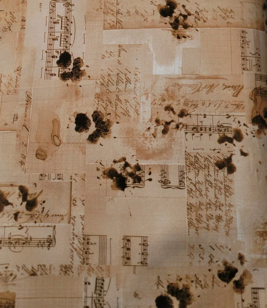 Dark Sienna, Tan, Caramel Paw Prints on Music Collage - Best Friends Collection