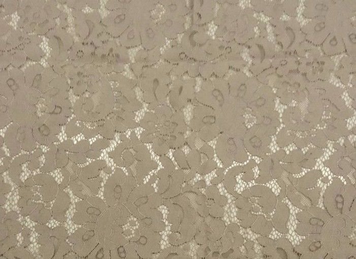 Nude/Beige/Tan Floral Lace Fabric 