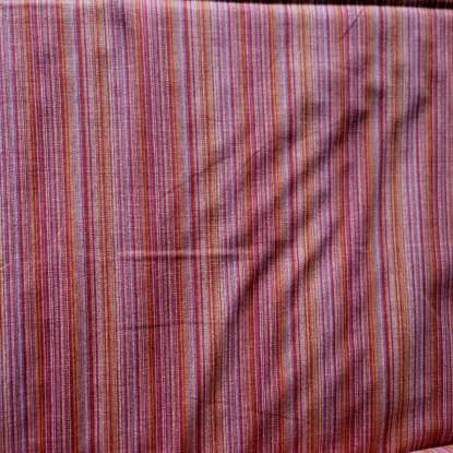 Red Cotton Shirting from Japan, w/ Fine Stripes of Colorful 'Weaving' - Image 3