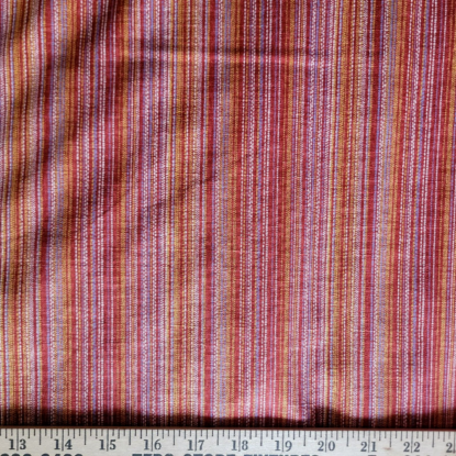 Red Cotton Shirting from Japan, w/ Fine Stripes of Colorful 'Weaving' - Image 4