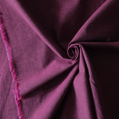 Warm Dark Magenta Yarn-Dyed Cotton Shirting from Northcott's Chambray Collection