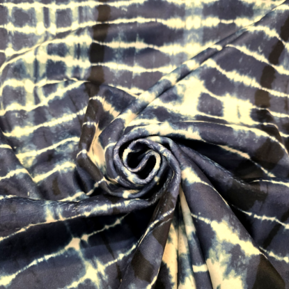 Navy Blue & White African Mudcloth-Print Minky from Michael Miller "Nia" Pattern