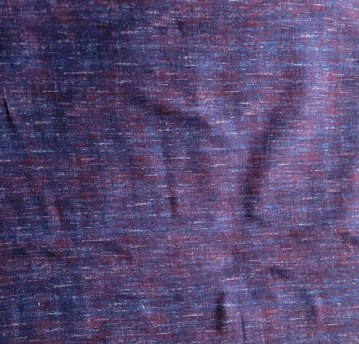 South Cotton Blue X Purple Cross Tone Dyed 43 Inches Width Washed Fabric