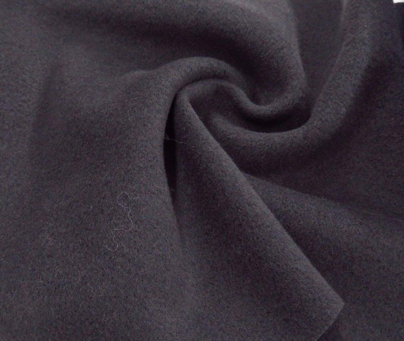 Soft Gray Wool-Cashmere Melton Coating