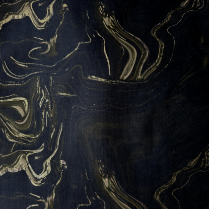 Black, Brown, Metallic Gold - Marbled Cotton Shirting from Camelot