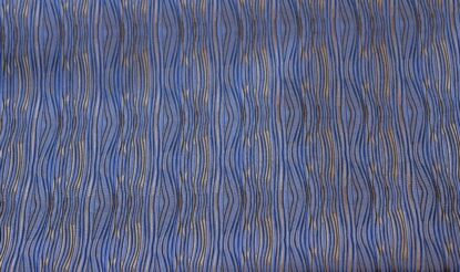 Blue, Yellow, Waved Satin Jacquard Damask -For Ties, Vests, Jackets, etc. - Image 3