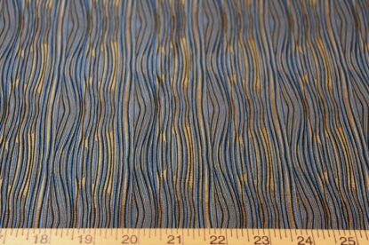 Blue, Yellow, Waved Satin Jacquard Damask -For Ties, Vests, Jackets, etc. - Image 5