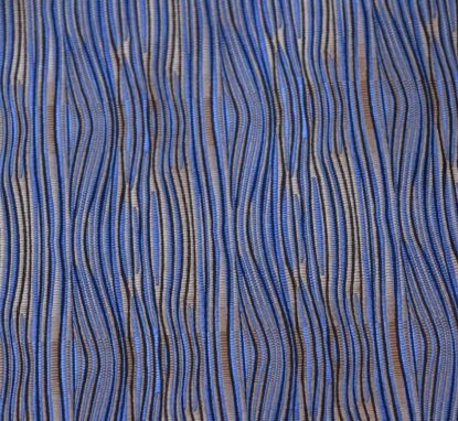 Blue, Yellow, Waved Satin Jacquard Damask -For Ties, Vests, Jackets, etc.