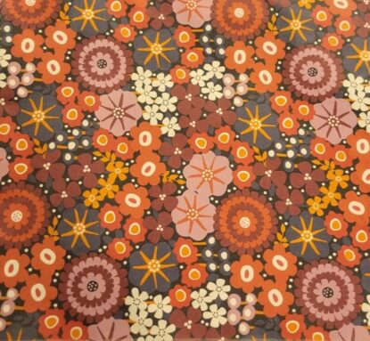 Red Floral Laminated Cotton NOT 'Oilcloth', Soft, Eco-Friendly, Food-Safe - Image 4