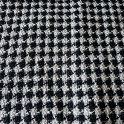 Black & White Houndstooth Check Boucle - Great for Jackets!