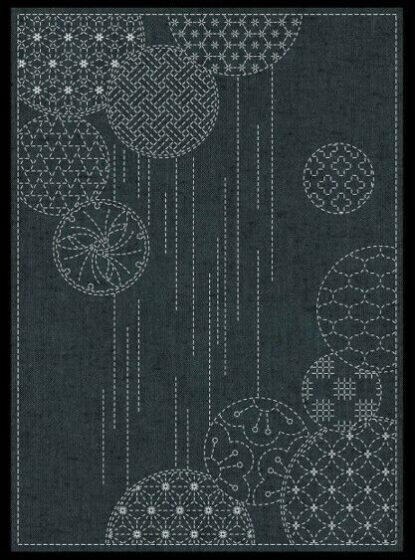 Sashiko - 3 COLORS YARN-DYED Panel "Wind Chimes" Geometric - BEGINNERS! Crafts! - Image 3