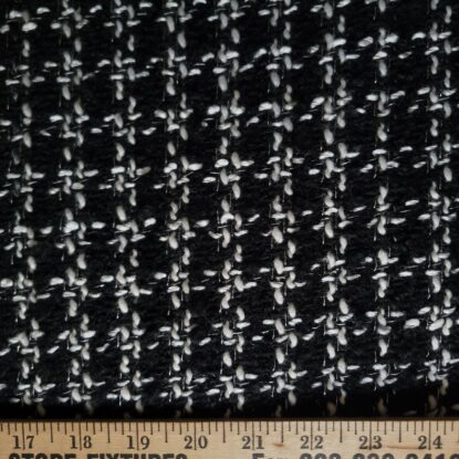 Black & White Boucle Suiting w/ Silver Threads - Italian Designer Overstock! - Image 3