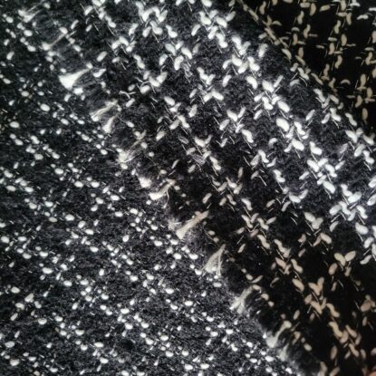 Black & White Boucle Suiting w/ Silver Threads - Italian Designer Overstock! - Image 5