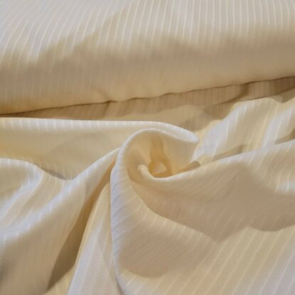 Cream Defined WIDE Diagonal Rib Italian Wool Suiting - Soft, Classic, Elegant! - Image 3