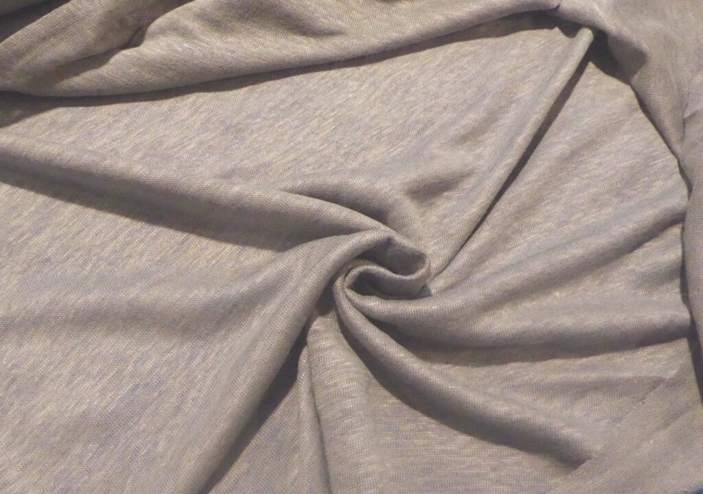 Gray Linen Knit - Slubbed, Soft, Drapey!! From Italy!! - Beautiful Textiles
