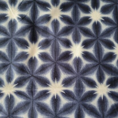 Indigo Blue & White Geometric Floral PRINTED Cotton Shirting from Japan - Image 3