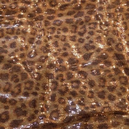 Solidly-Sequined Leopard Print in Shades of Warm Brown! Dramatic, Chic!