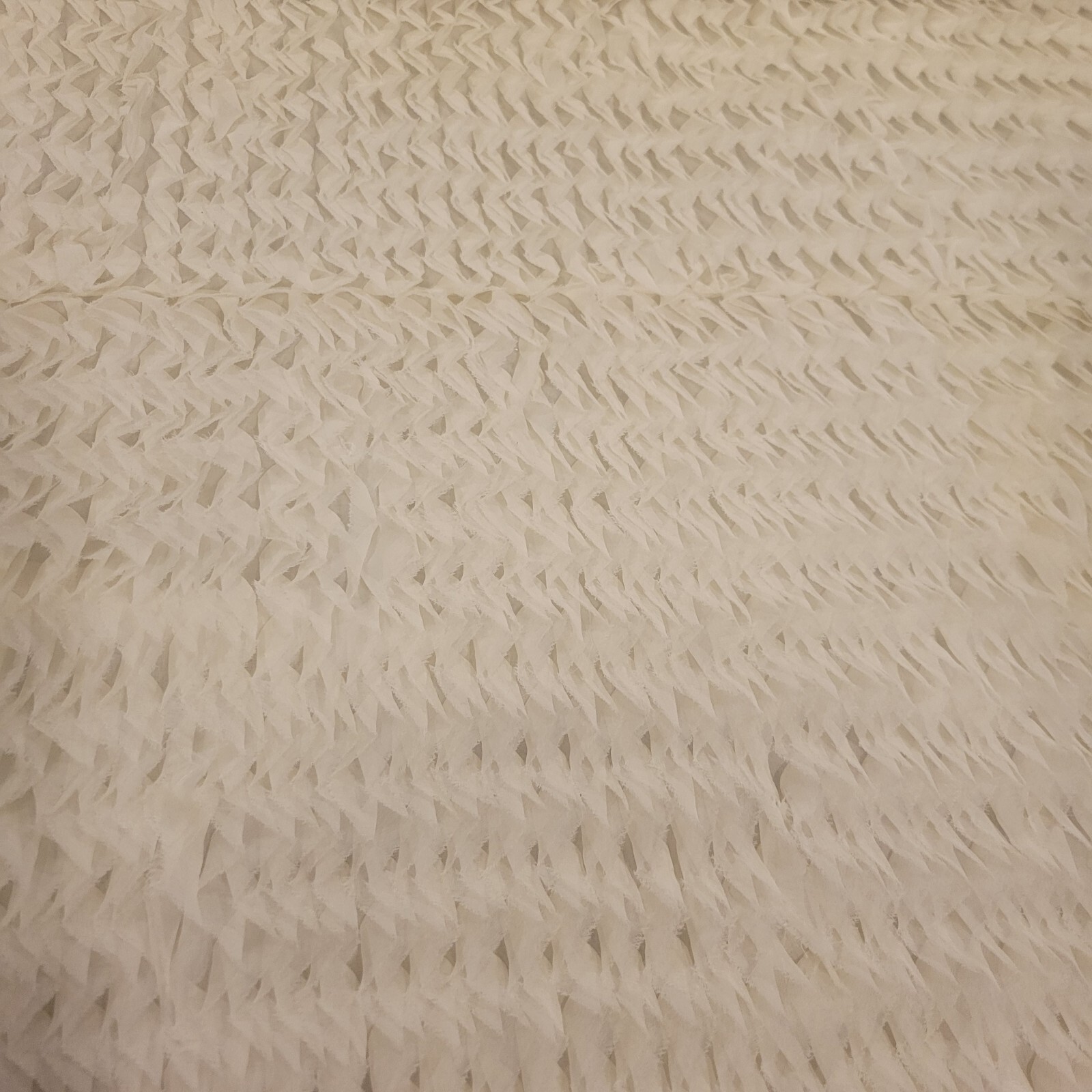 Zigzag Ruffled Ivory Silk Chiffon - Instant Texture - FLAWED OFFCUT, DISCOUNT! - Image 4