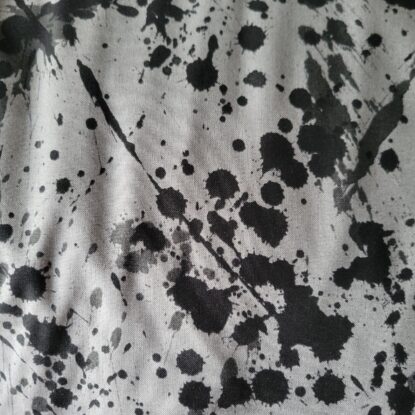 Gray Cotton Shirting w/ Drizzled Black Paint Print - Alexander Henry "Slashed" - Image 5