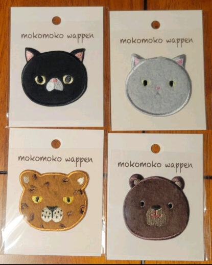 Animal Shaped Fuzzy Embroidered Iron/Sew/Stick-On Patches from Japan! 4 Options!