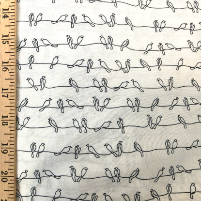 Birds on a Wire Continuous Line Drawing Print by Jason Yenter - In The Beginning