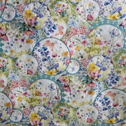 Butterfly Fantasy Collage Print Cotton Shirting/Quilting by Jason Yenter