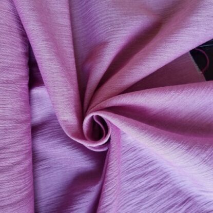 Gorgeous Rosey Pink Solid Crinkle Chiffon Cotton from Japan Soft, Light  - 2 Pcs