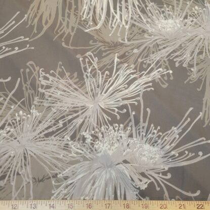 Spider Mums in Gray & Cream Crepe de Chine from Halston! Gorgeous! - Image 3