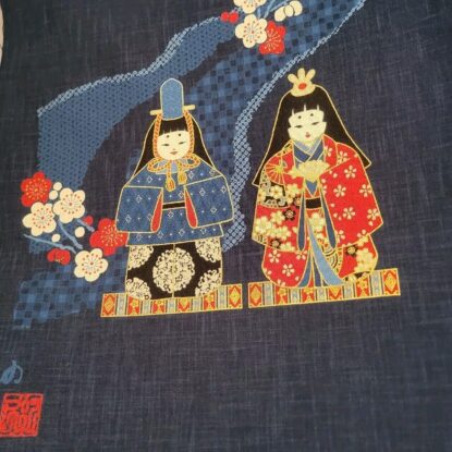 "Winter Hina" Emperor/ess Japanese Indigo 'Noren' Panel Designs! For Home/Quilts - Image 3