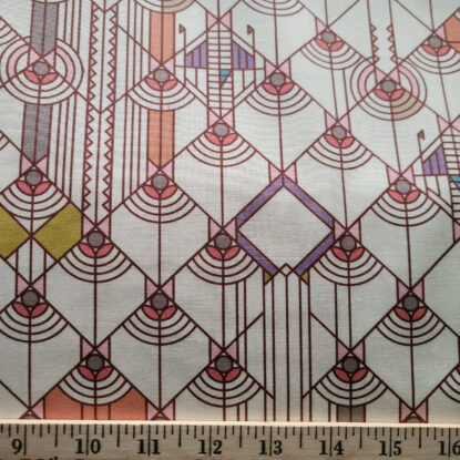 "April Showers" Frank Lloyd Wright-Inspired Cotton Fabric for Quilts/Garments - Image 3