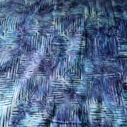 Blues & Purples Hash Marks Batik Cotton Shirting - for Shirting/Quilting!