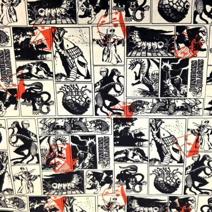 Dungeons & Dragons Graphic Comic Cotton Shirting from Camelot