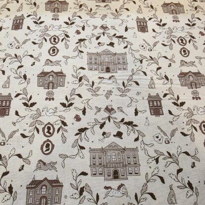 Jane Austen "Pemberley Cream" Print Fabric - 250th Anniversary Collection