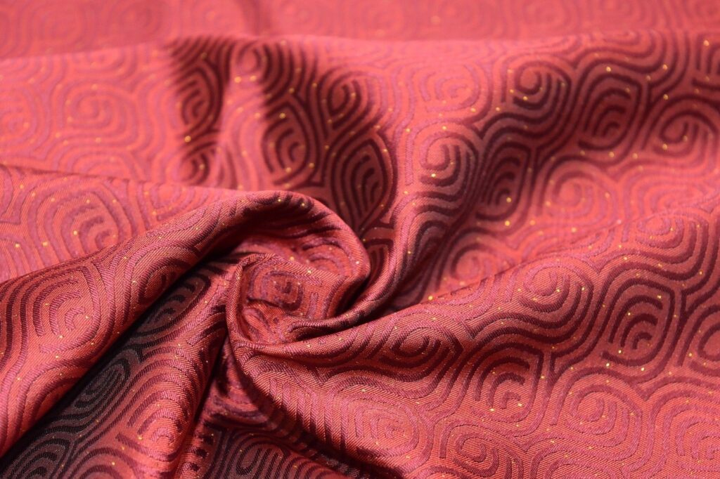 Gold Red 358-4 Silk Jacquard main image 0