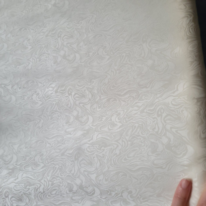 Thin Chiffon-Charmeuse Ivory Swirl Figured Silk - Matte/Glossy - Gorgeous! - Image 3